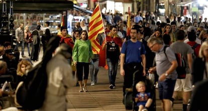 La Rambla aquest dissabte a Barcelona.