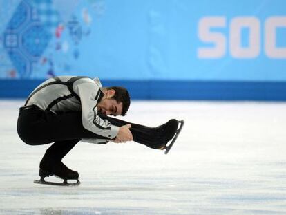 Javier Fern&aacute;ndez, durante la final de patinaje art&iacute;stico.