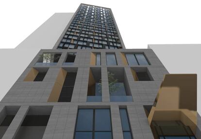 Imagen del proyecto de hotel modular de AC Marriott en Manhattan.