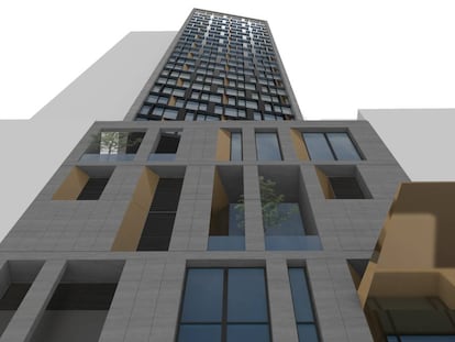 Imagen del proyecto de hotel modular de AC Marriott en Manhattan.