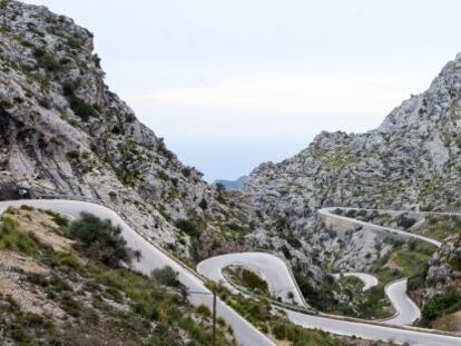 Vista de la carretera de Sa Calobra, en pleno coraz&oacute;n de la sierra de Tramontana.