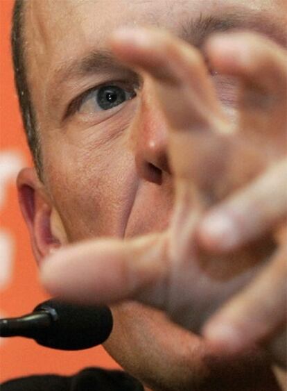 Lance Armstrong, durante su conferencia de prensa de ayer.