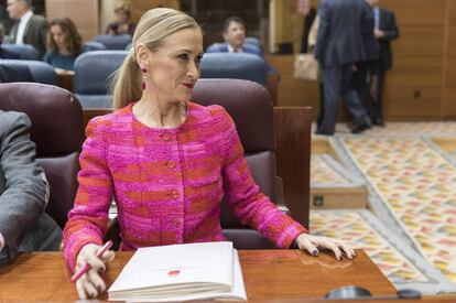 Cristina Cifuentes, en la Asamblea de Madrid.