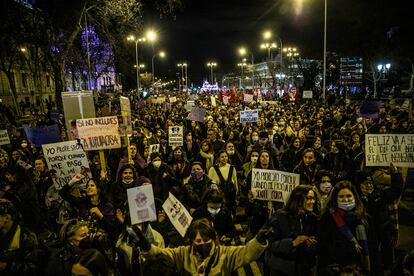 Manifestación por el Día de la Mujer, el 8 de marzo de 2022 en Madrid.