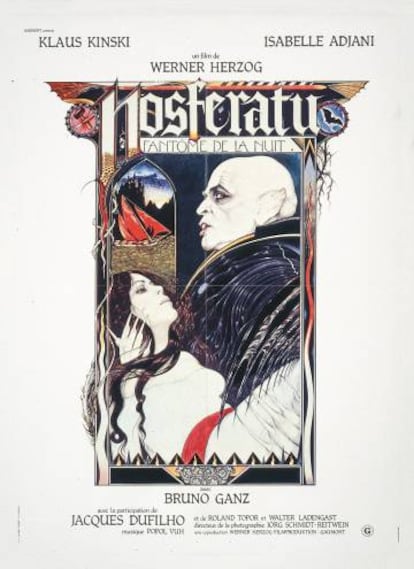 Cartel francés de 'Nosferatu' (1979), de Werner Herzog.