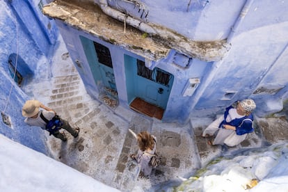 Una de las callejuelas de Chefchaouen, en las montañas del Rif.