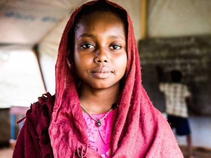 Una niña chadiana del campo de refugiados de Danamadja, en 2017.