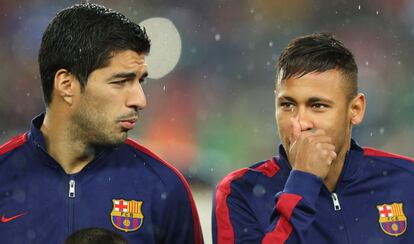 Suárez e Neymar: amigos e rivais.