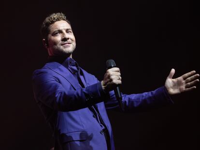 David Bisbal, durante una actuación en el UMusic Hotel Teatro Albéniz, el 7 de marzo en Madrid