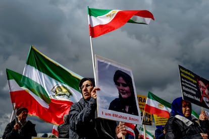 Protestas en Berlín por la muerte de la joven iraní Masha Amini, el pasado 28 de septiembre.