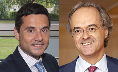 De izquierda a derecha, Alejandro Martínez Peón, nuevo consejero delegado de PRISA Noticias, y Pedro García Guillén, nuevo consejero delegado de PRISA Radio.