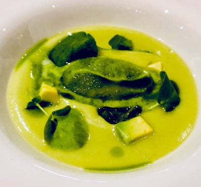 GAZPACHO DE AGUACATE CON SORBETE DE BERROS / CAPEL