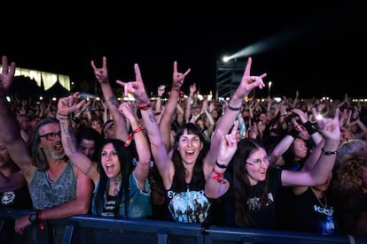 Asistentes al concierto de Europe en el Z! Live Rock Festival de Zamora, el jueves pasado.