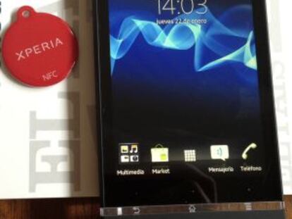 Sony Xperia S con las etiquetas NFC