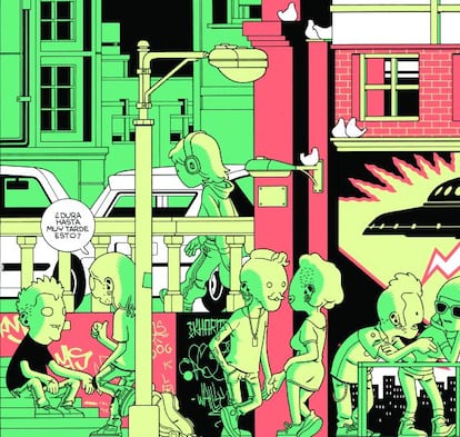 Página del cómic 'Inercia', de Antonio Hitos.