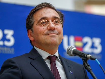 El ministro de Asuntos Exteriores, Unión Europea y Cooperación en funciones, José Manuel Albares, el 7 de septiembre en Lugo.