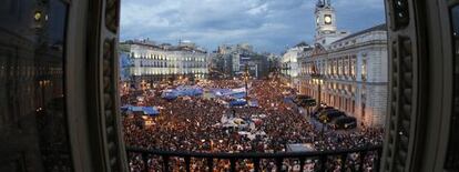 Aspecto de la Puerta del Sol durante la tarde del sábado.