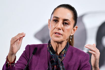Claudia Sheinbaum en Palacio Nacional, el 3 de septiembre.