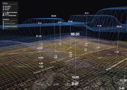 Partiendo de los datos y gráficas que el Ayuntamiento de Madrid proporciona, a partir de las diferentes estaciones de medición de la calidad del aire, Calvillo dibuja con In The Air cada uno de los elementos que la forman: dióxido de azufre, monóxido de carbono, dióxido de nitrógeno, ozono y partículas en suspensión. El ciudadano puede descifrar de manera más sencilla, gracias al dibujo, y casi en tiempo real, cómo es la contaminación que le rodea