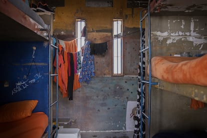A view of a common cell inside the prison. 