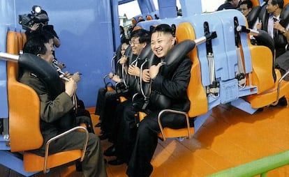 Kim Jong-un, en un parque de atracciones.