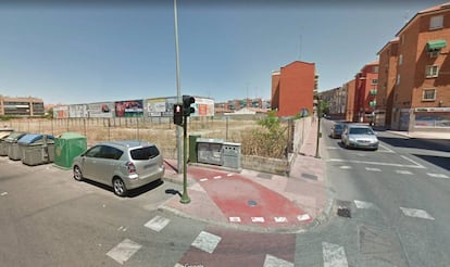 Descampado de la calle de Ferraz de Alcalá, donde fue hallado el cuerpo.