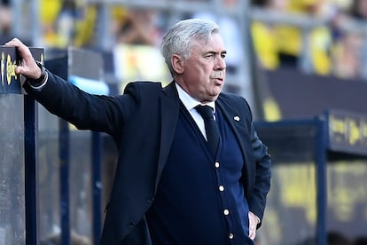 Carlo Ancelotti, durante el Cádiz-Real Madrid.