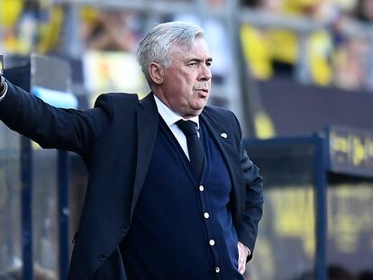 Carlo Ancelotti, durante el Cádiz-Real Madrid.