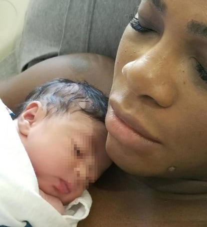 Imagen compartida por Serena Williams de ella y su hija Alexis Olympia.
