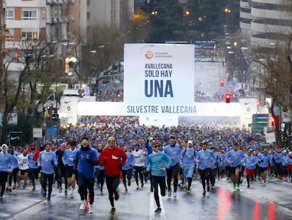 Salida, esta tarde, de la San Silvestre Vallecana de 2017.