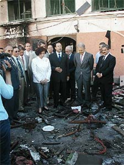 Ana Palacio, ayer, en la Casa de España en Casablanca.
