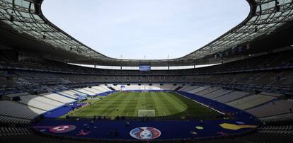 Panorámica del estadio de Saint-Denis, en París, que acogerá la final de la Champions de esta temporada.