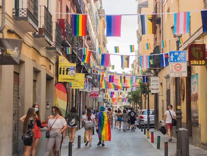 Fiestas del Orgullo, en el barrio madrileño de Chueca.