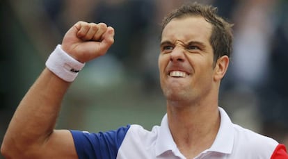 Gasquet celebra su triunfo contra Nishikori.