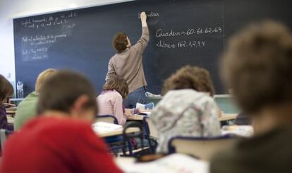 Una clase de Primaria en un colegio de Valencia.