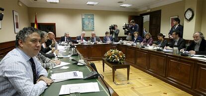 Vista de la reunión que la Comisión del Pacto de Toledo celebró este jueves en el Congreso de los Diputados para tratar la reforma del sistema de pensiones.