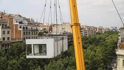 Un dels mòduls prefabricats.