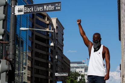 Protestas junto a la Casa Blanca en Washington por la muerte de George Floyd a manos de un policía.