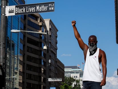 Protestas junto a la Casa Blanca en Washington por la muerte de George Floyd a manos de un policía.