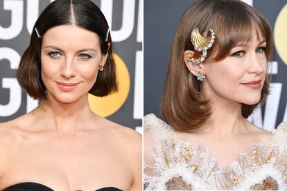 Los accesorios en el pelo son imprescindibles. Las horquillas colocadas a ambos de la cabeza son una de las grandes tendencias capilares del momento. Así lo demostró Caitriona Balfe con una versión inspiradora y fácil de copiar. Joanna Newsom, por su parte, apostó por un pasador-joya de aires retro que convirtió su melena en una de las más originales de la noche.