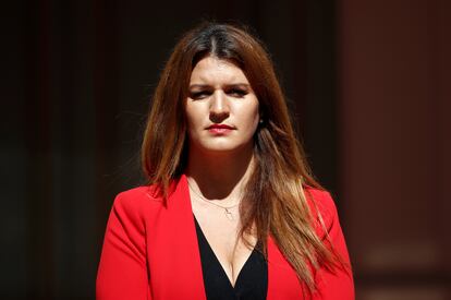 A ministra da Cidadania, Marlène Schiappa, principal defensora da proibição dos certificados de virgindade, em julho passado, em Paris