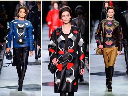 Loewe y sus estampados geométricos sobre cuero