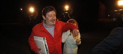 El ex director general de Trabajo, Javier Guerrero, a su salida de la cárcel.