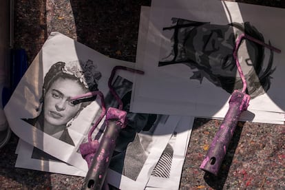 Bocetos para el mural feminista de Ciudad Lineal en Madrid.