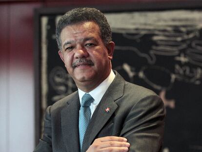 El presidente dominicano, Leonel Fernández, en Madrid.