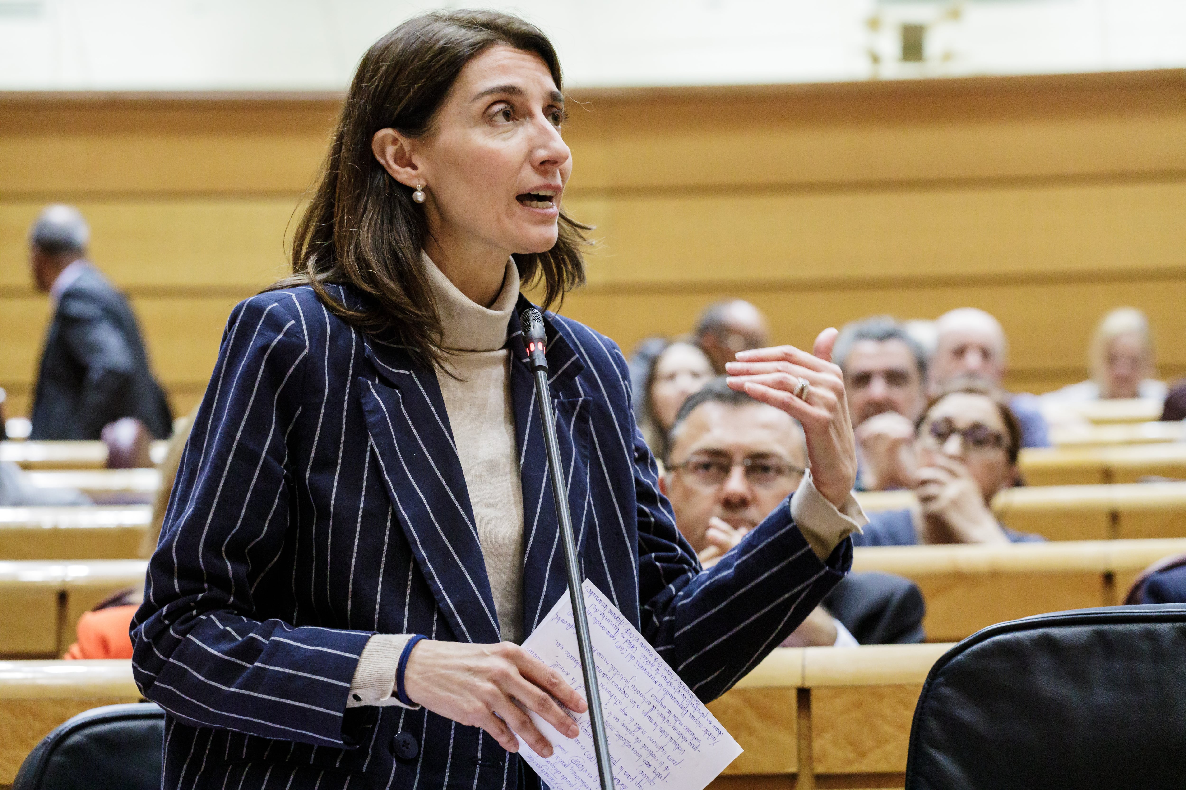 La ministra de Justicia, Pilar Llop, intervenía el martes en el Senado.