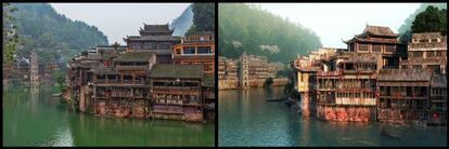 Fenghuang (China), aparece por primera vez en el ranking. Es conocida por sus casas de madera y majestuosos puentes sobre el río Tuo Jiang.