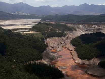 Barragens da mineradora Samarco na região de Mariana.