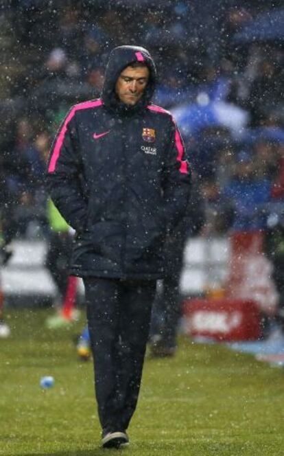 Luis Enrique, durante el partido.