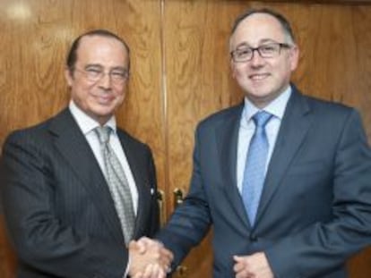 Antonio V&aacute;zquez, presidente de IAG, y Luis Gallego, nuevo presidente de Iberia